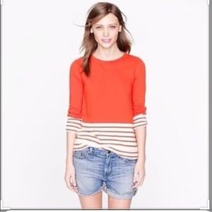 NWOT J Crew Fleece Color Block Popover